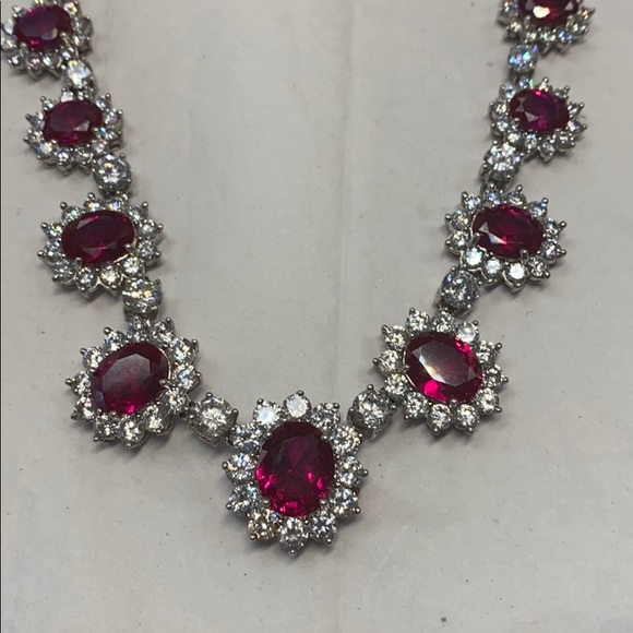 Sterling silver Ruby Necklace - Picture 3 of 8